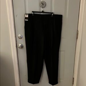 Claiborne Black Dress Pants with Straight Leg and Subtle Dots
